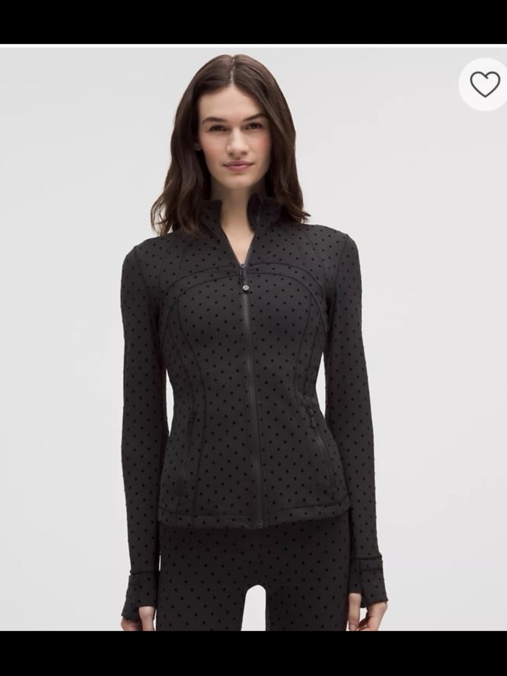Authentic Lululemon Define Jacket Nulu flocked polka dot Size 4 NWT - Picture 2 of 6